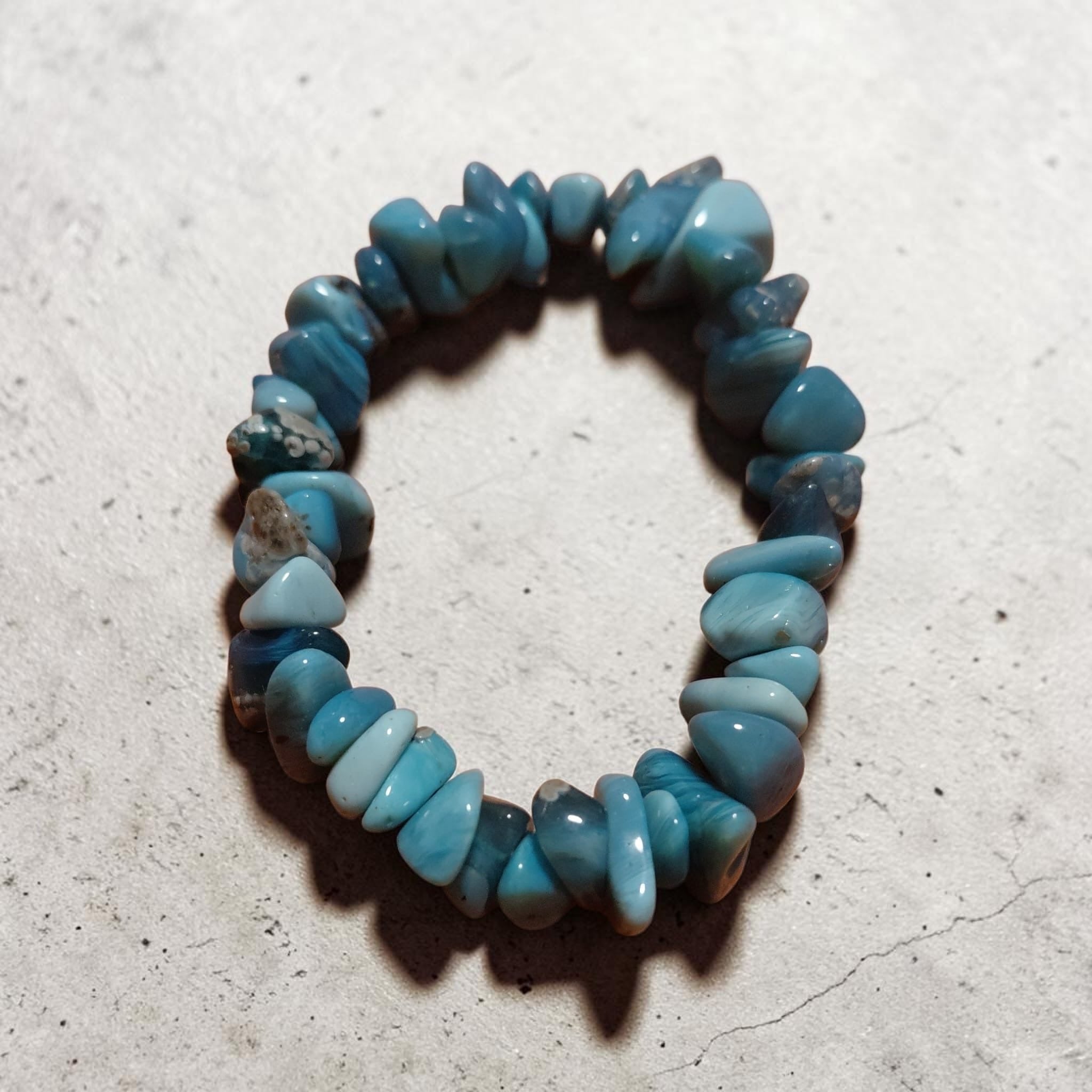 Feenglas aus Schweden - Swedish Blue - Splitterarmband