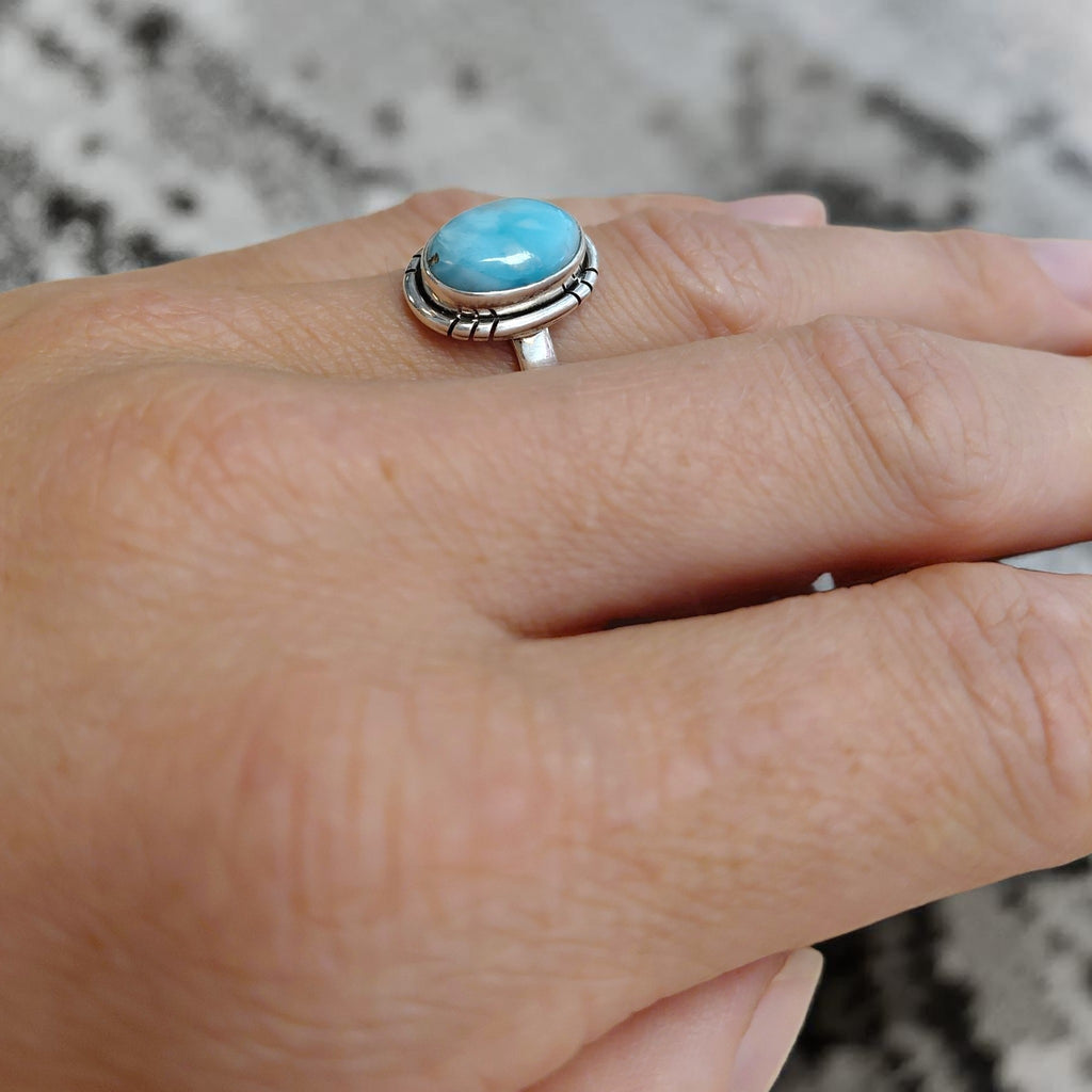 Larimar Ring Silber Gr. 54