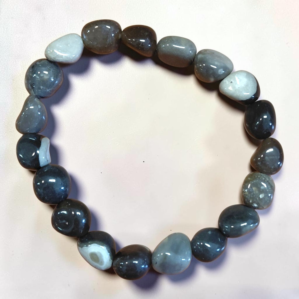 Flint Armband, Feuerstein aus Dänemark, Nugget-Armband