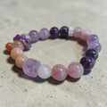 Amethyst - Rhodonit - Mondstein Armband