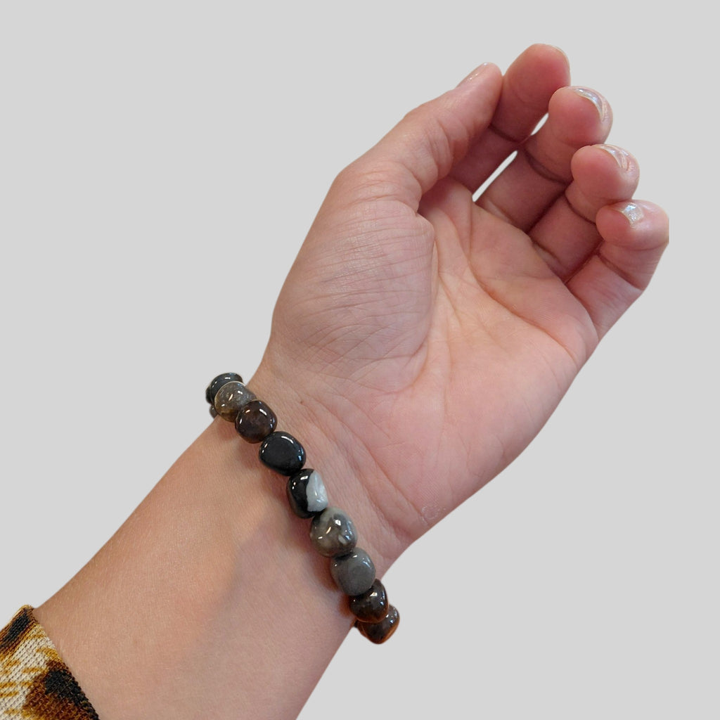 Flint Armband, Feuerstein aus Dänemark, Nugget-Armband
