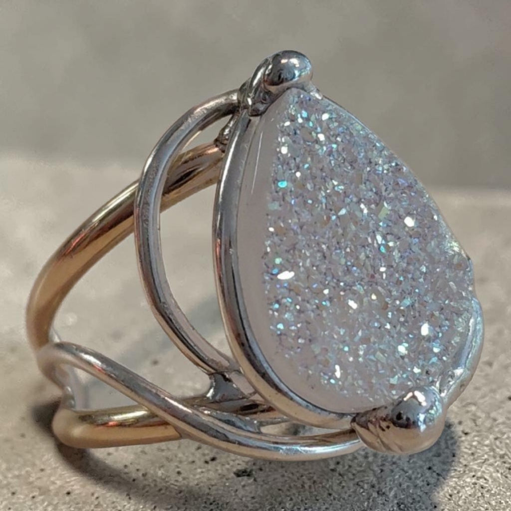 Drusy Ring handgeschmiedet
