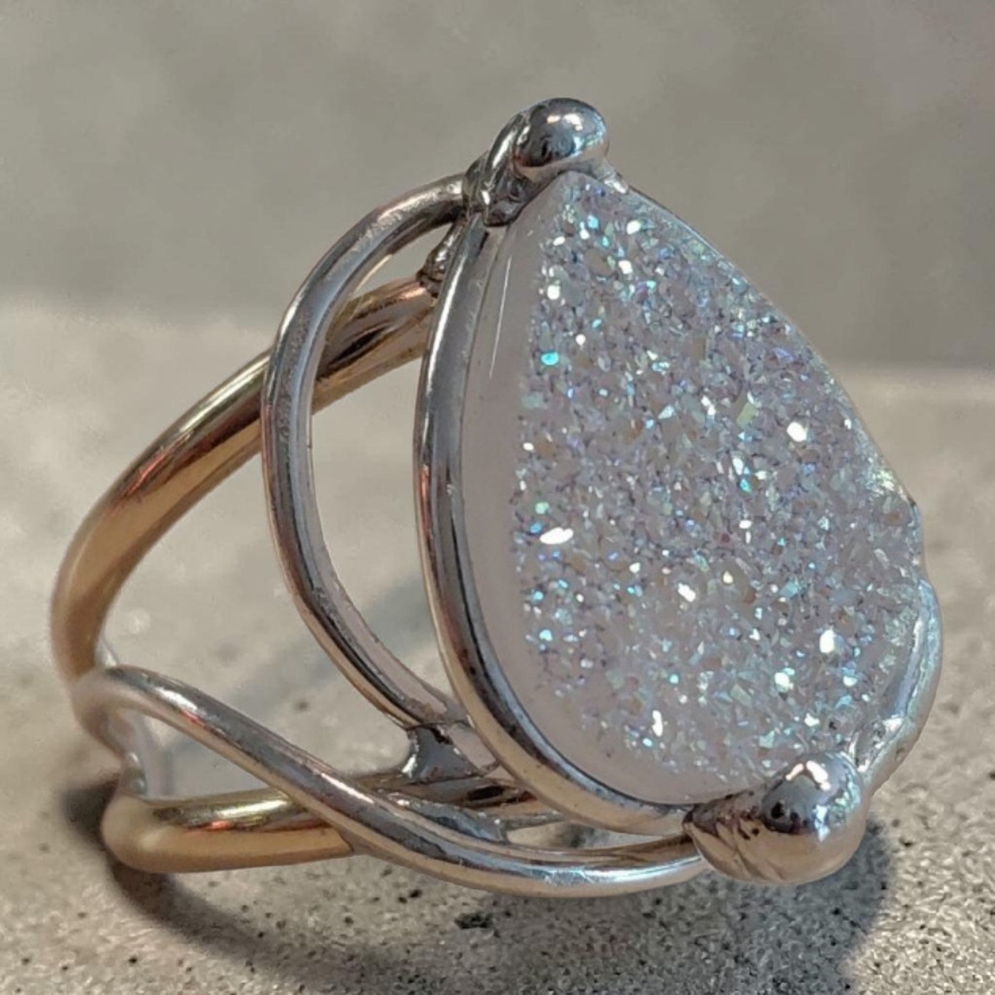 Drusy Ring handgeschmiedet