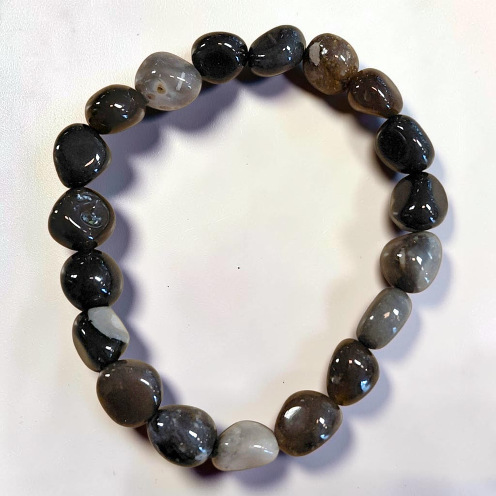 Flint Armband, Feuerstein aus Dänemark, Nugget-Armband
