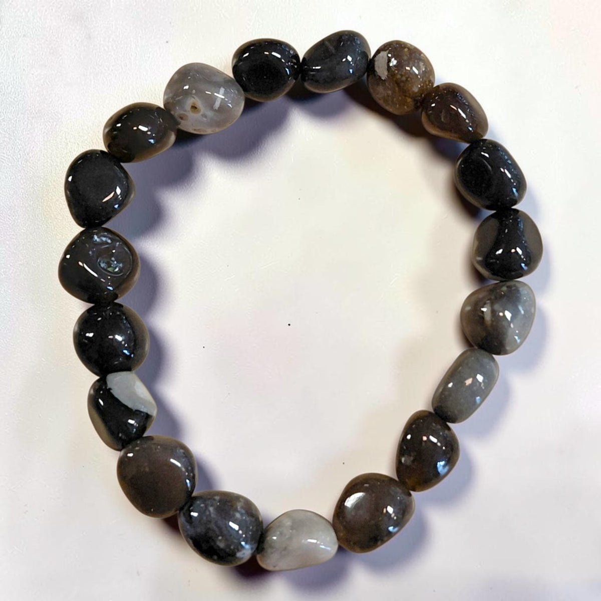 Flint Armband, Feuerstein aus Dänemark, Nugget-Armband