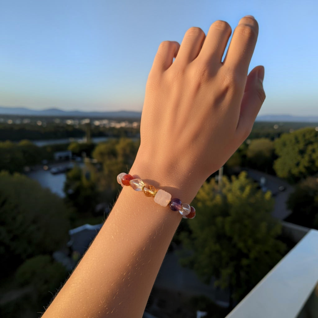 Mix Armband mit Goldelementen