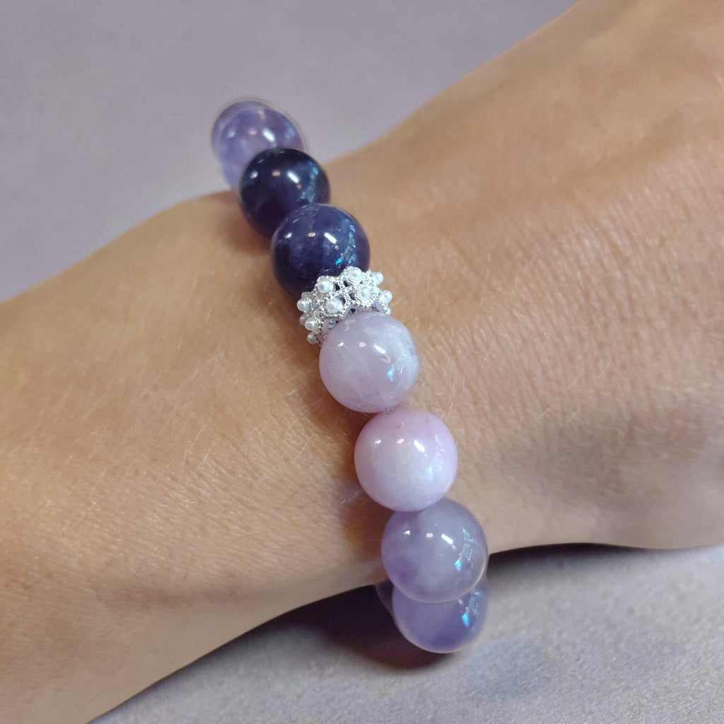 Amethyst - Rhodonit - Mondstein Armband