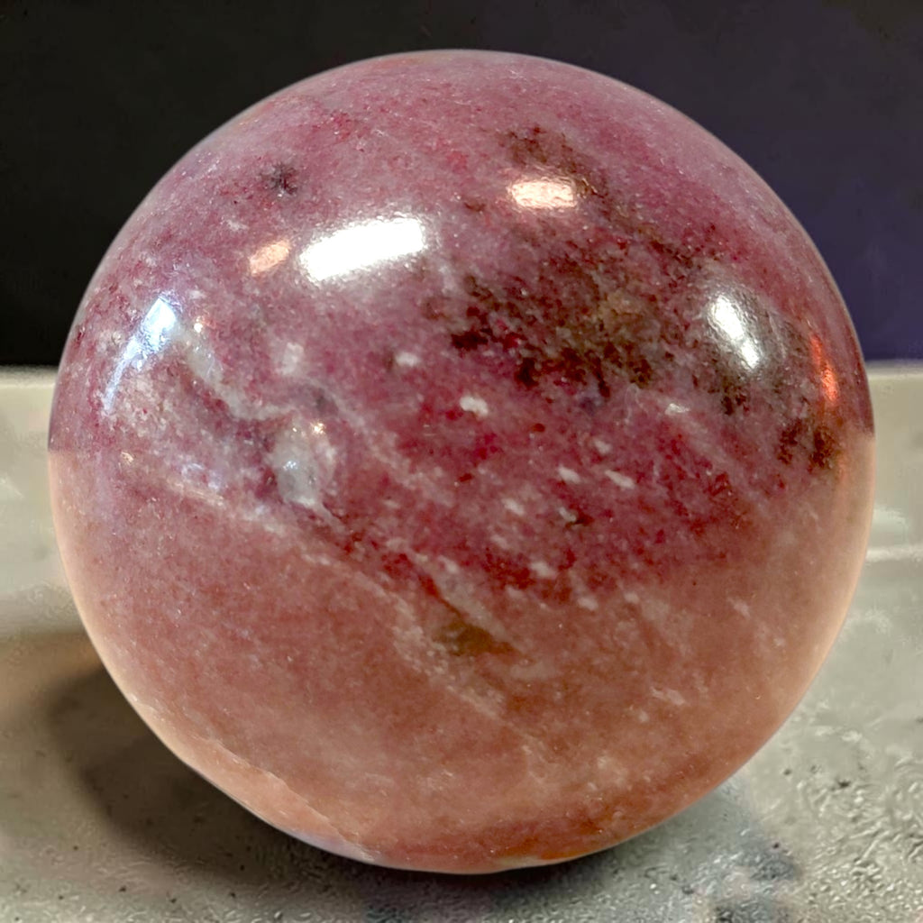 Thulit Kugel 5,5 cm Durchmesser - Thulit aus Norwegen, Lom