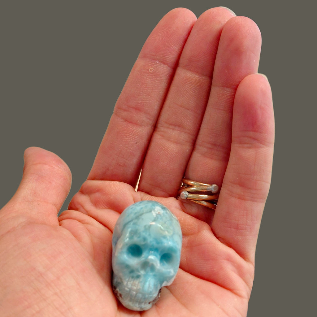 Larimar Kristallschädel