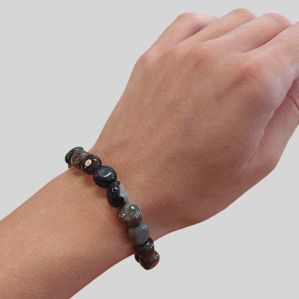 Flint Armband, Feuerstein aus Dänemark, Nugget-Armband