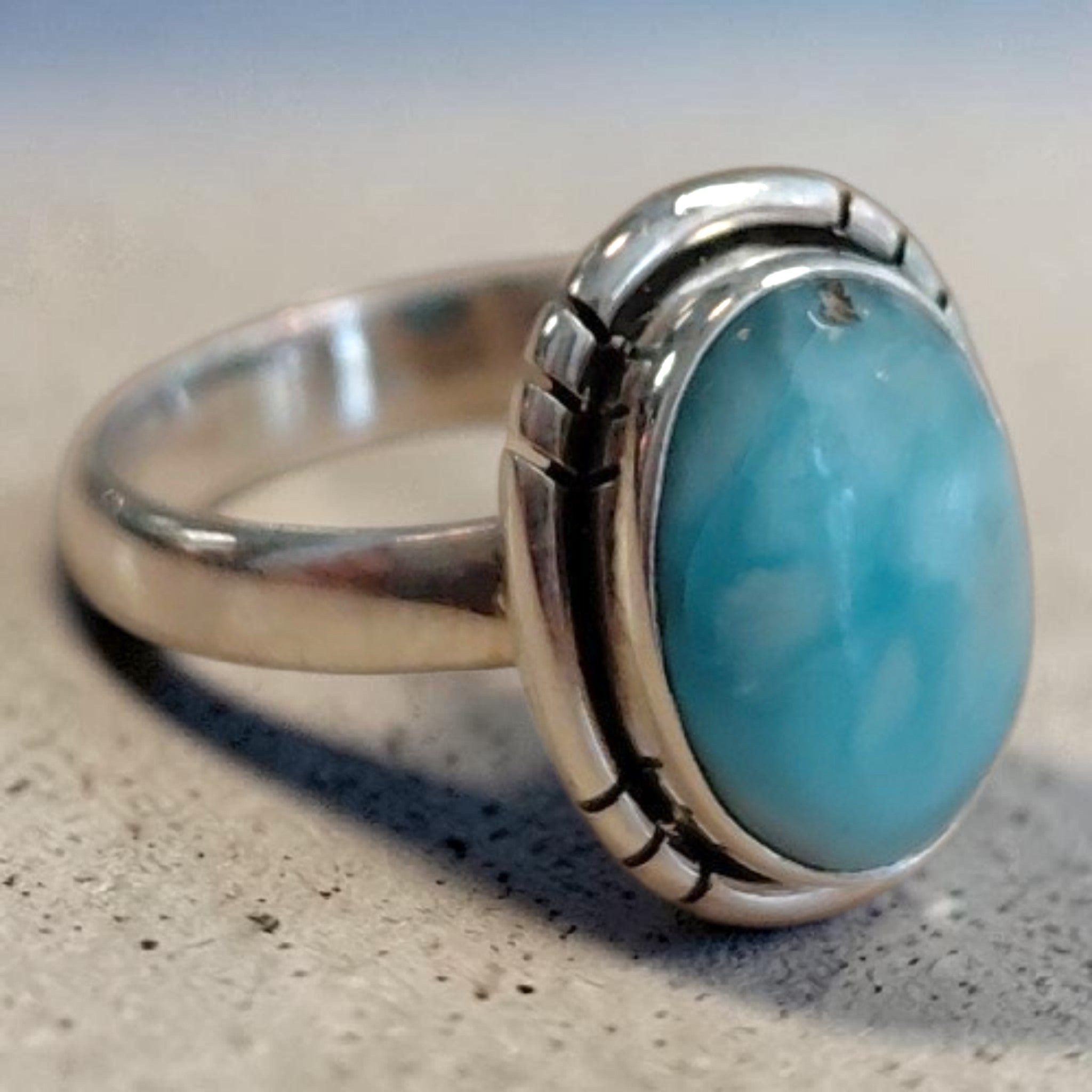 Larimar Ring Silber Gr. 54