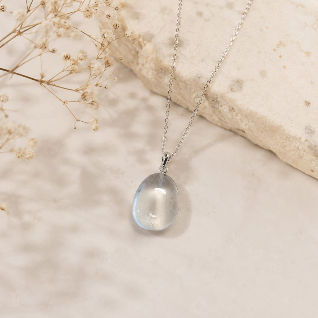 Bergkristall Kettenanhänger - 925er Silber