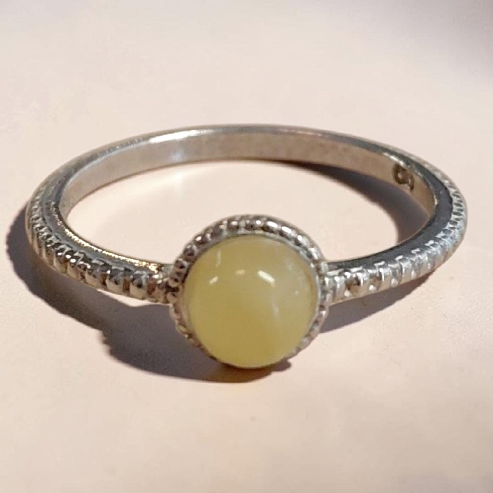 Bernstein Ring 925 Silber Gr. 53