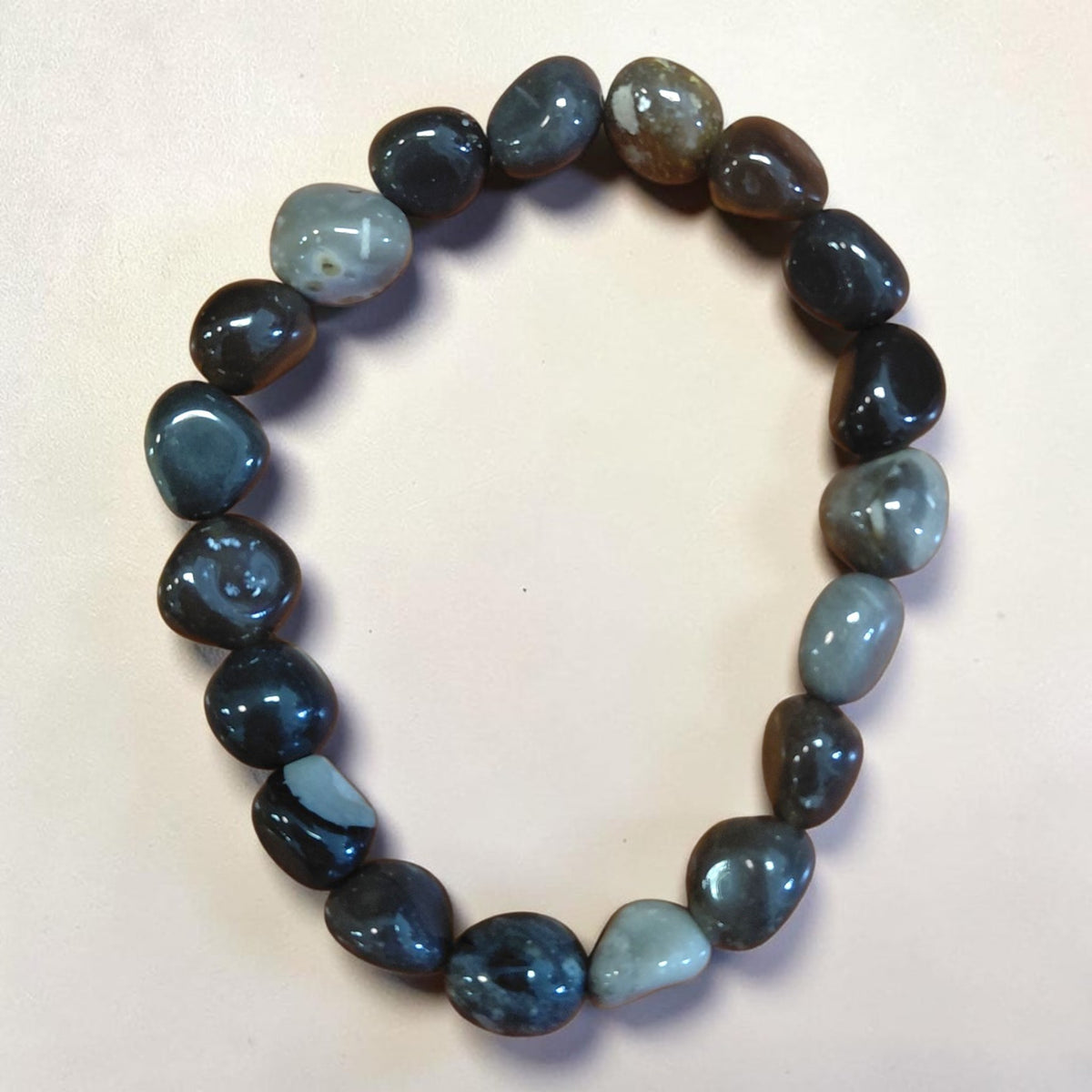 Flint Armband, Feuerstein aus Dänemark, Nugget-Armband