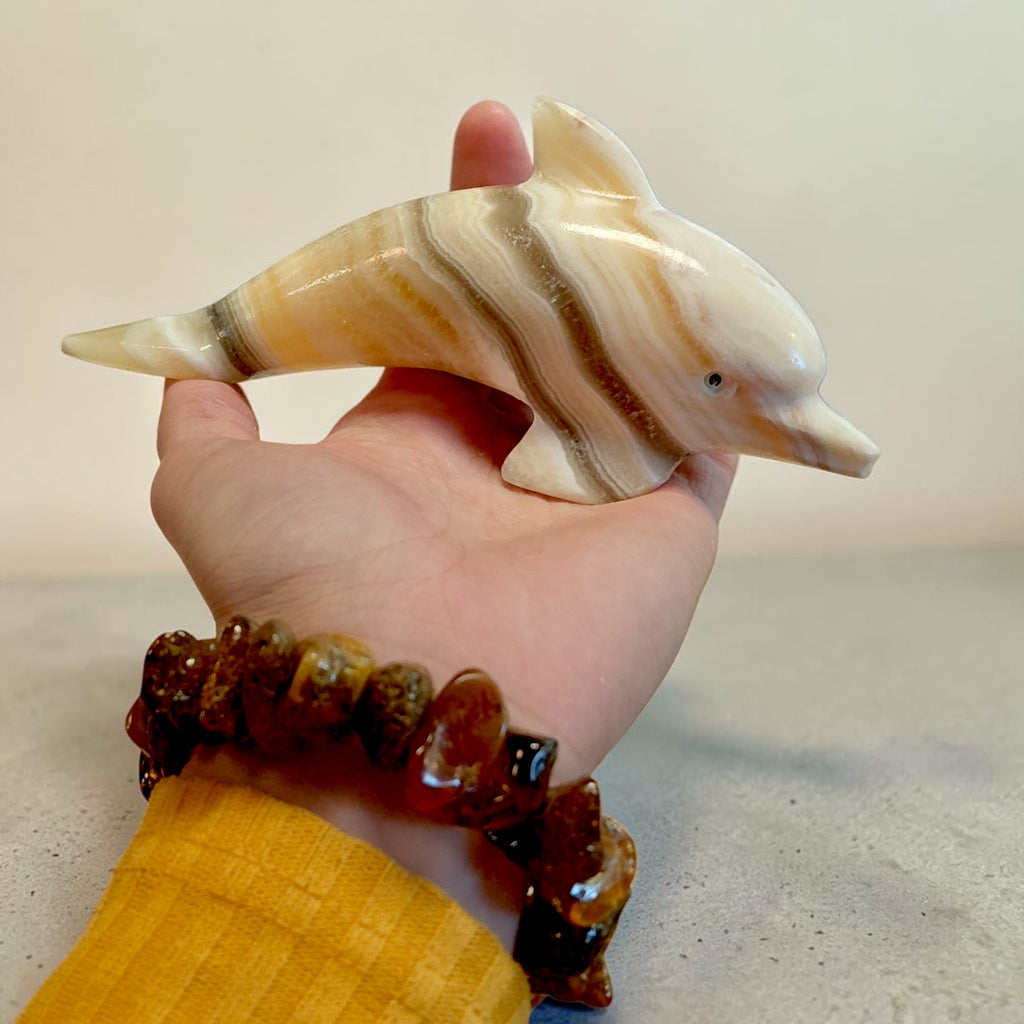 Aragonit Delfin aus Mexiko